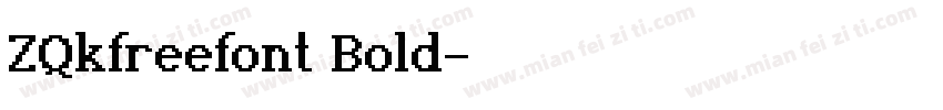 ZQkfreefont Bold字体转换